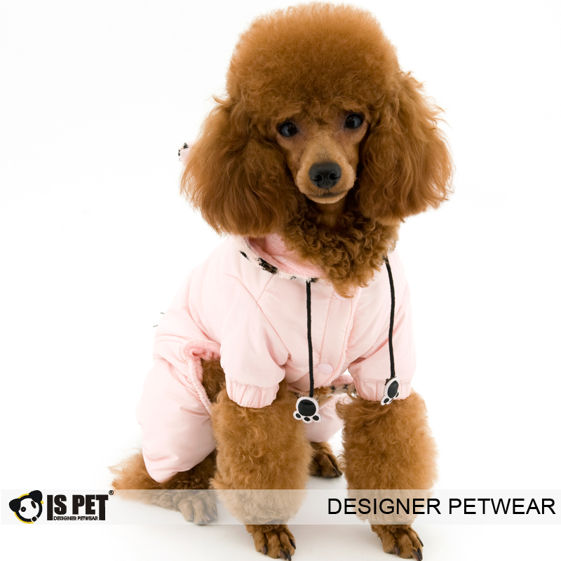 ISPET 宠物服装 秋冬款加绒加厚女狗专用兜肚四脚棉服 OR0031