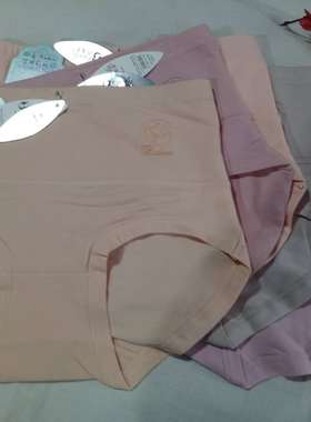 60支紧密精梳棉高腰女三角裤纯色RC棉内裤M柏妮露80456纯棉短裤女