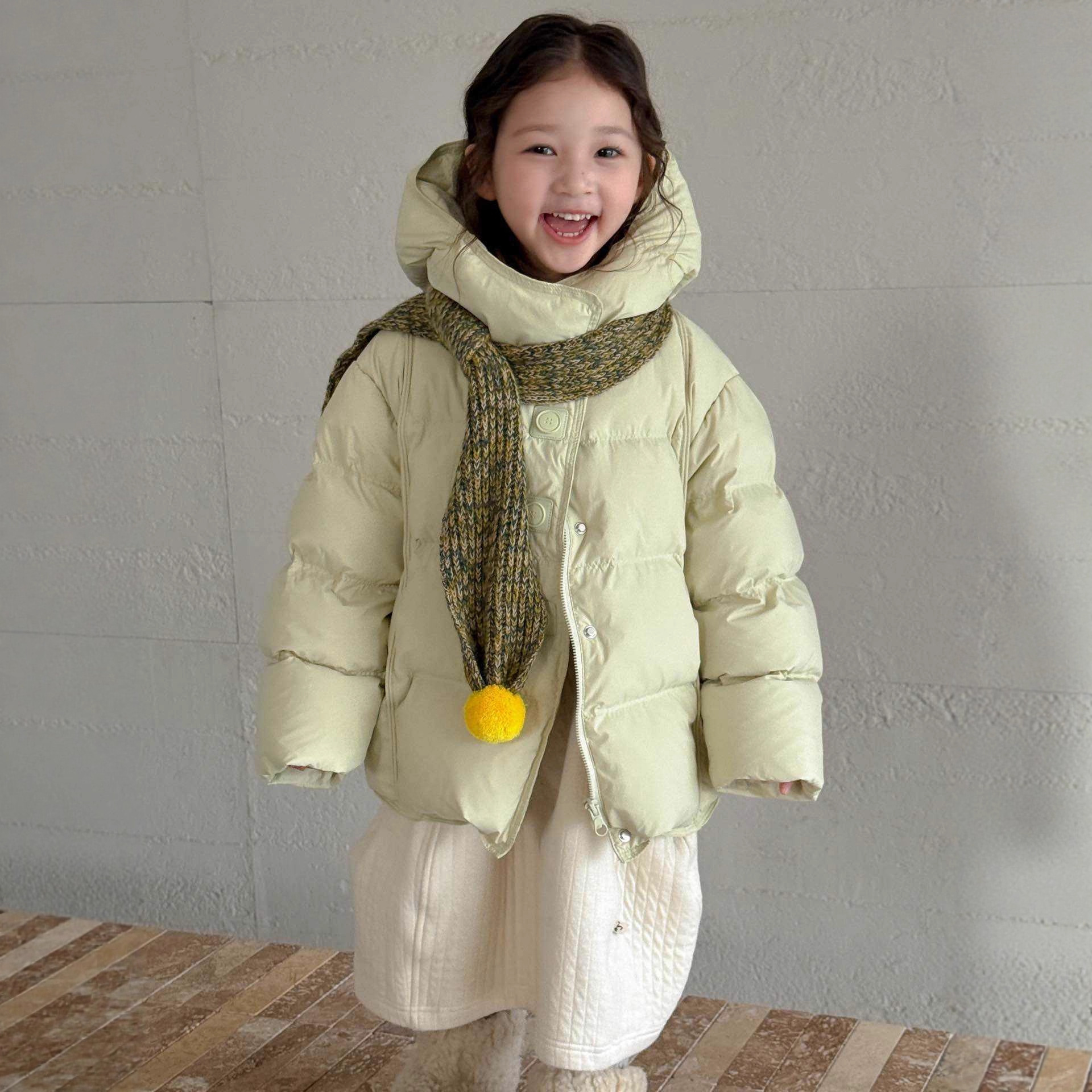 BO童装女童国标90绒羽绒服2025新款儿童冬季百搭加厚连帽保暖外套