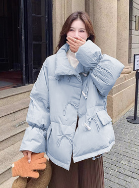 短款白色羽绒服女秋冬季2025新款韩系设计感小众外套女款冬天保暖