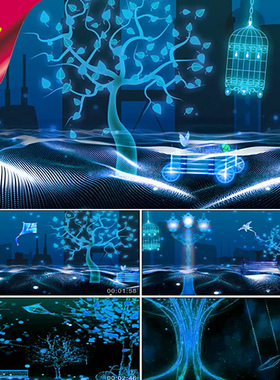 我的心里只有你没有他 黄小琥 蓝色海洋大树灯光 爱情 视频素材