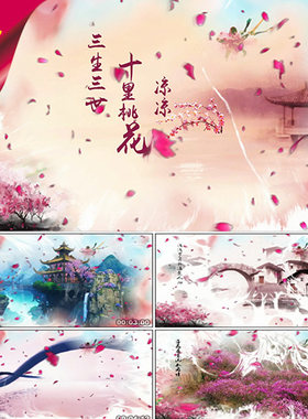 凉凉 配乐成品（有字幕）  三生三世十里桃花 晚会演出 视频素材