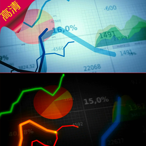 数据分析走势图 股票走势分析 线条报表 商业财经 视频素材