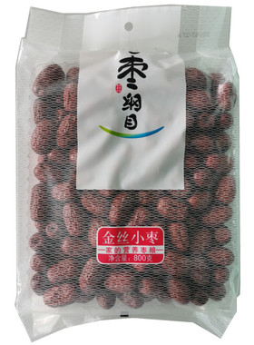 山东百枣纲目 乐陵金丝小枣 红枣 PE袋干枣800g一袋干吃煮粥枣子