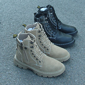 捡漏秋季 2025特惠新款 男士 马丁靴高帮系带单靴增高男靴子侧拉链