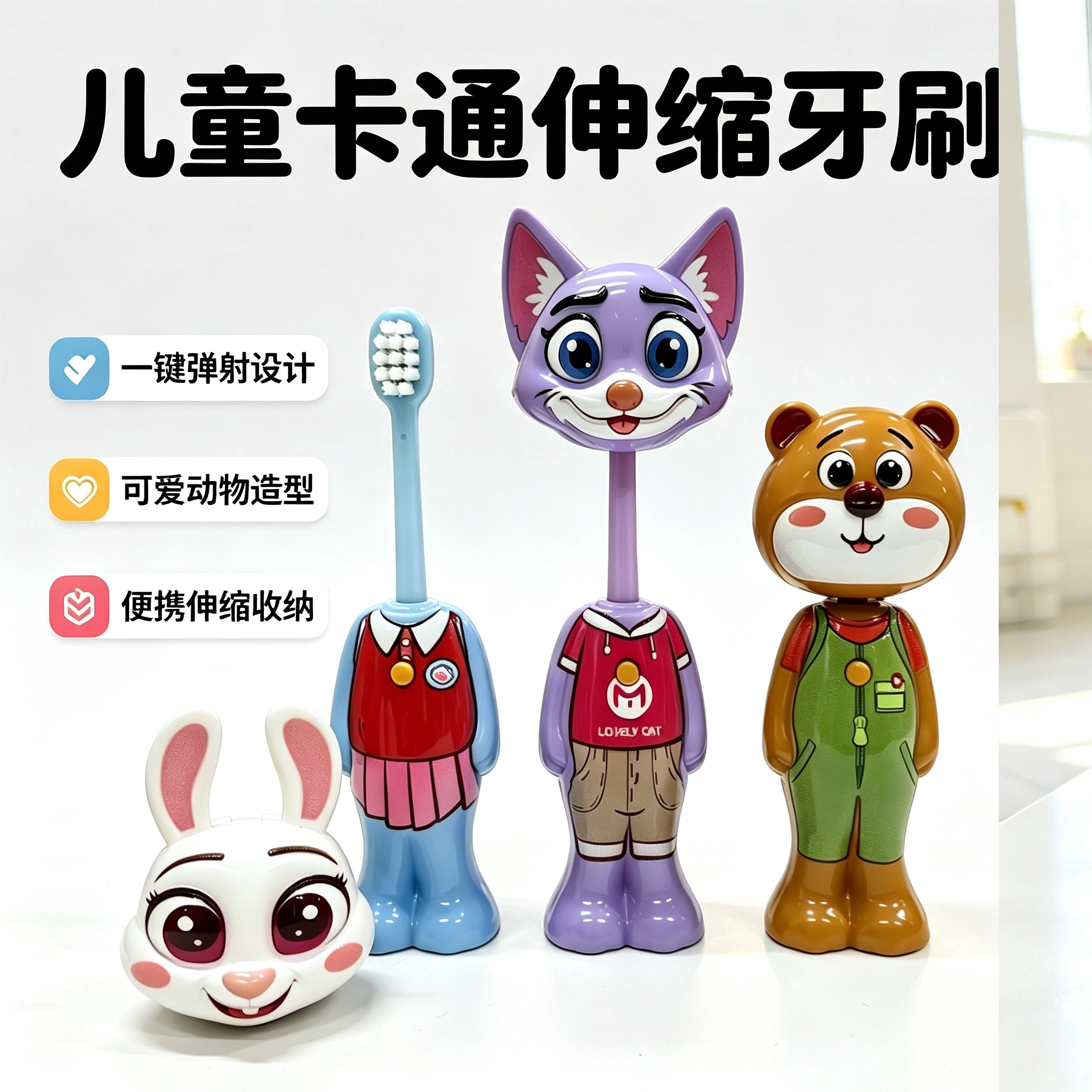 儿童万毛软毛护龈小头牙刷