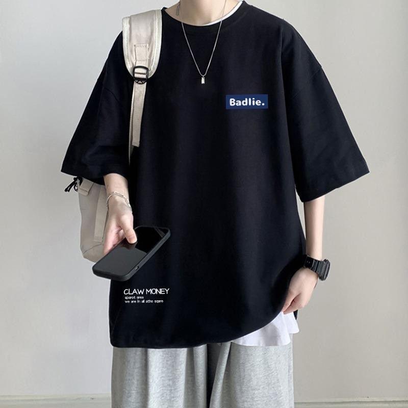 宽松大码纯棉短袖男T恤