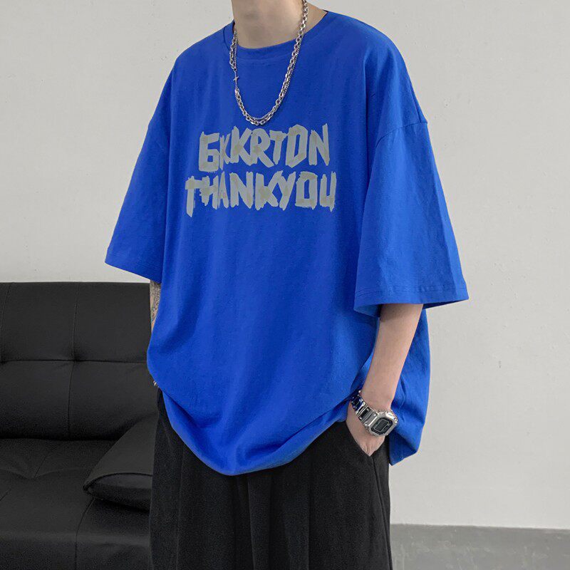 100%纯棉短袖t恤夏季宽松大T恤