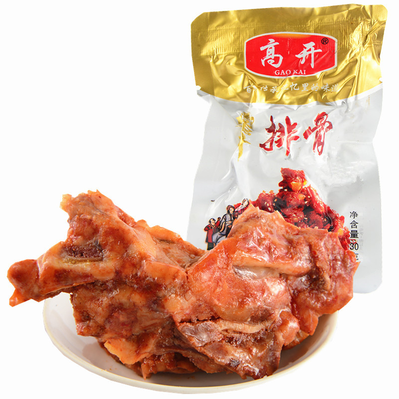 山东风味风味小吃零食 高开蜜汁排骨 30克风味卤制肉制品整箱批发
