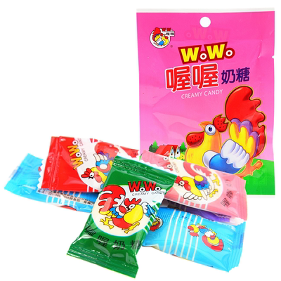 喔喔奶糖糖果软糖喜糖牛奶糖休闲好吃怀旧小吃13克整箱批发