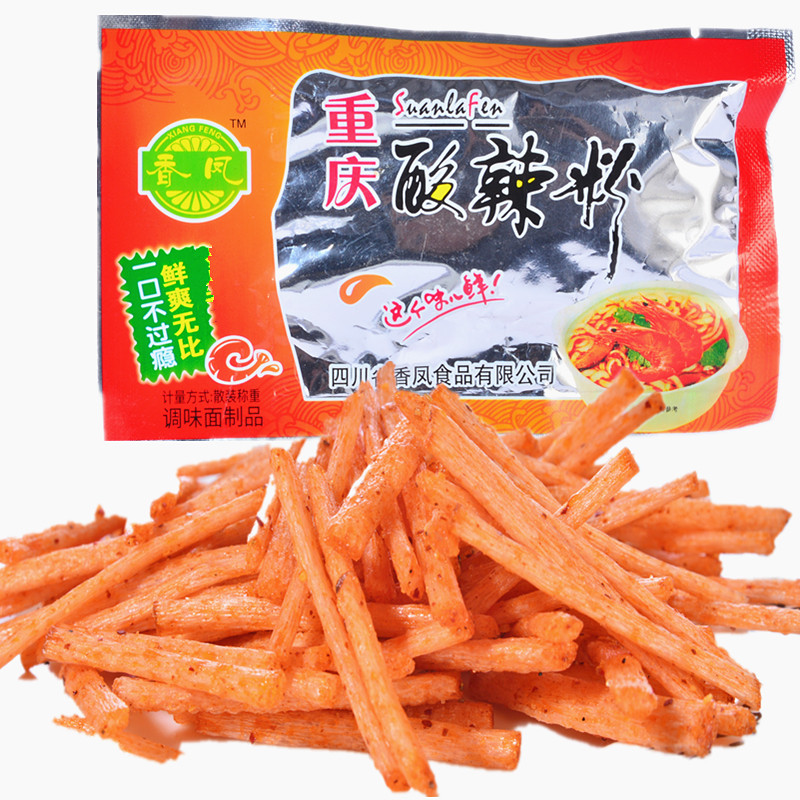 重庆酸辣粉 风味麻辣小吃零食辣条辣丝8090后儿时怀旧小吃批发