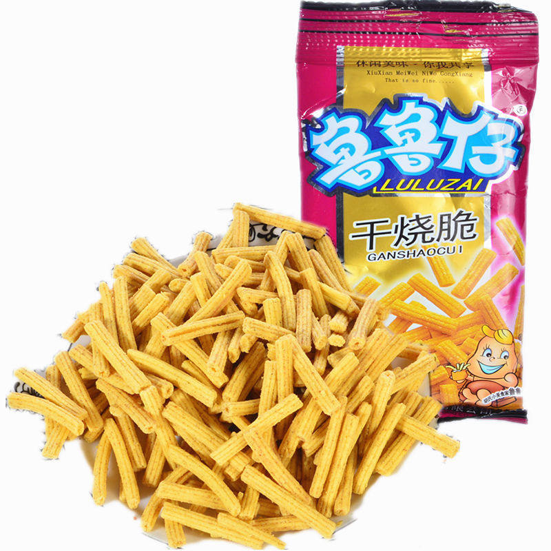 鲁鲁仔干烧脆薯条虾条口味随机风味休闲小吃零食品约20克批发