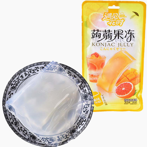 遇见花时蒟蒻果冻果味型果冻口味随机约160克批发