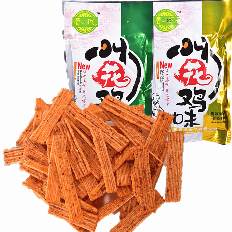 四川风味休闲小吃零食辣条香凤 叫花鸡素食儿时怀旧小吃批发
