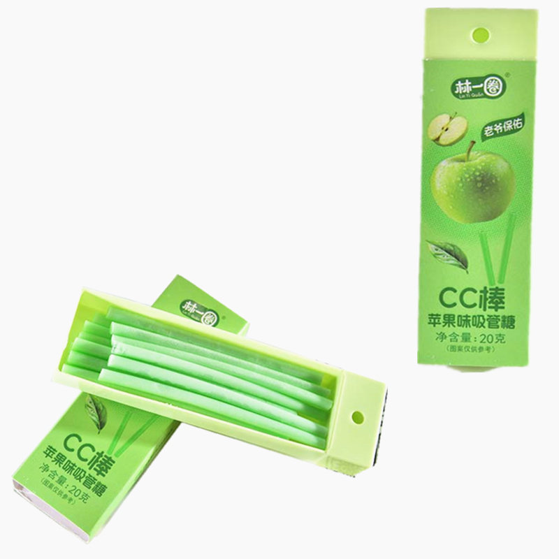 林一圈CC棒苹果味吸管糖约20克批发