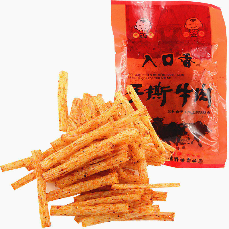 8090后儿时小吃零食辣条朋成入口香手撕牛肉解馋辣条批发