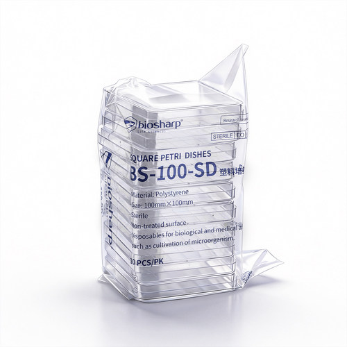Biosharp白鲨一次性塑料培养皿100*100mm分格灭菌BS-100-SD方形皿