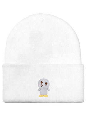 kpop韩国男团riize拉椅子针织帽外贸新款时尚黑色印花毛线帽秋冬