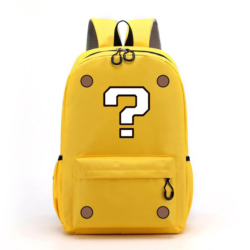 热门游戏马里奥游戏周边书包 PU旅行电脑双肩包 经典超级玛丽书包