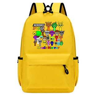 新品节奏音乐盒子双肩背包 Sprunki游戏周边卡通中小学生书包潮
