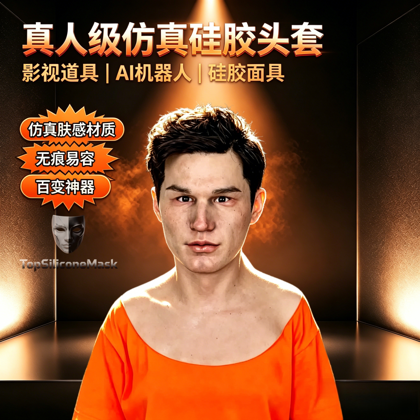 影视男面具仿真实人脸全脸款头套图片