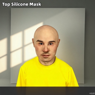 影视道具直播面具硅胶男士仿真青中老年易容画皮头套人脸变脸定制