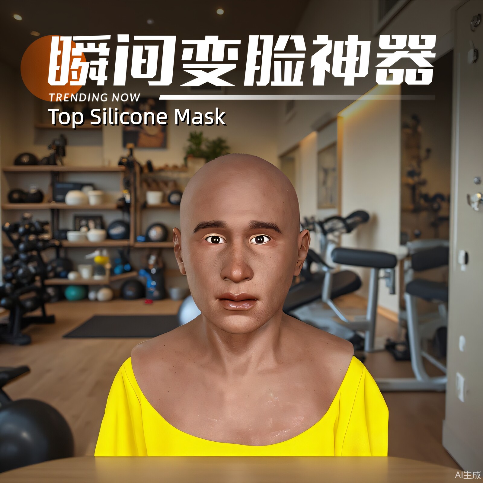 硅胶仿真人脸变脸面具定制图片
