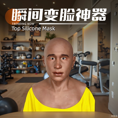 硅胶仿真人脸变脸面具定制