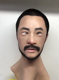 网红头套搞笑直播面具硅胶高颜值男士仿真易容画皮真实人脸全脸款