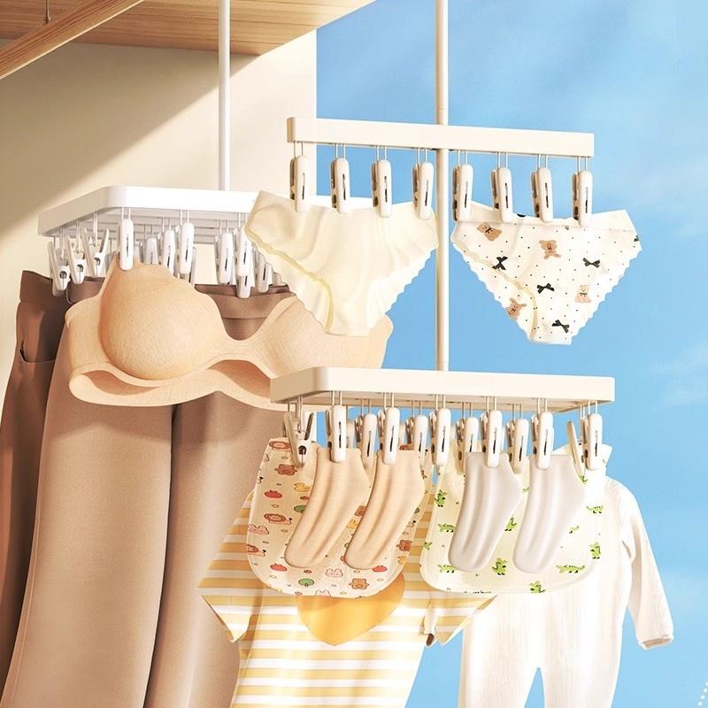 日本进口MUJIE阳台防风无痕晒架