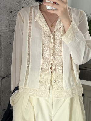 100支棉芝士色 蕾丝重工拼接连衣裙 延迟一天上架和衬衣一起上