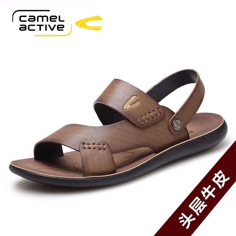 骆驼动感新款皮凉鞋夏季凉拖