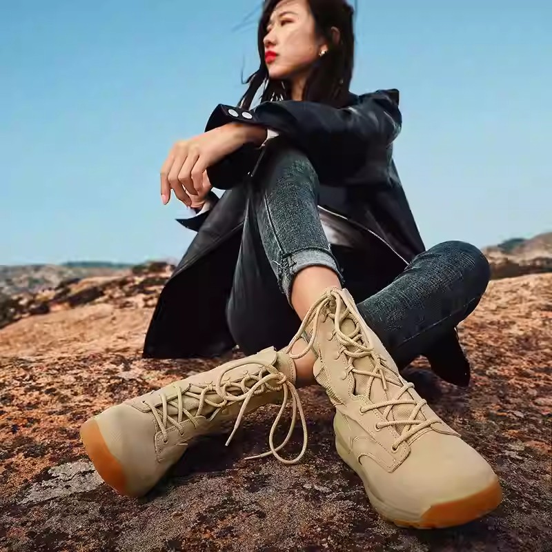 品牌户外登山鞋女高筒防