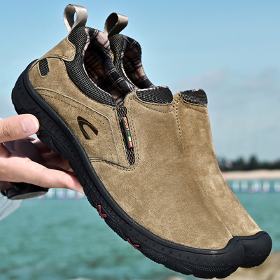 德国骆驼动感秋季套脚爸爸鞋