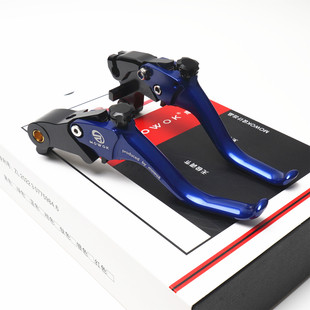 适用摩托车升仕703T改装铝合金短款两指刹车手把离合牛角拉杆手柄