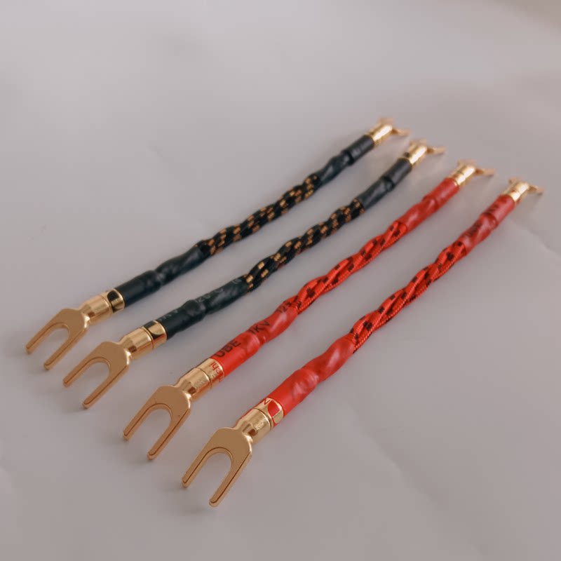 HIFI进口美国西电跳线发烧音箱高低频桥接线喇叭桥线七彩西电线