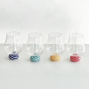 可爱糖果系列矮脚大肚玻璃杯创意高硼硅耐热高颜值红酒杯家用酒杯