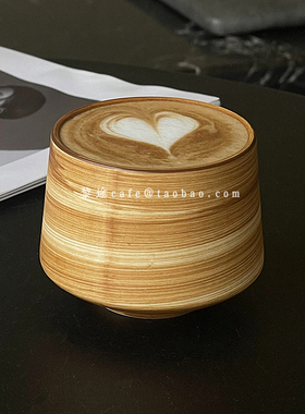 高颜值陶瓷咖啡杯手冲咖啡分享杯复古粗瓷色咖啡杯简约白色咖啡杯