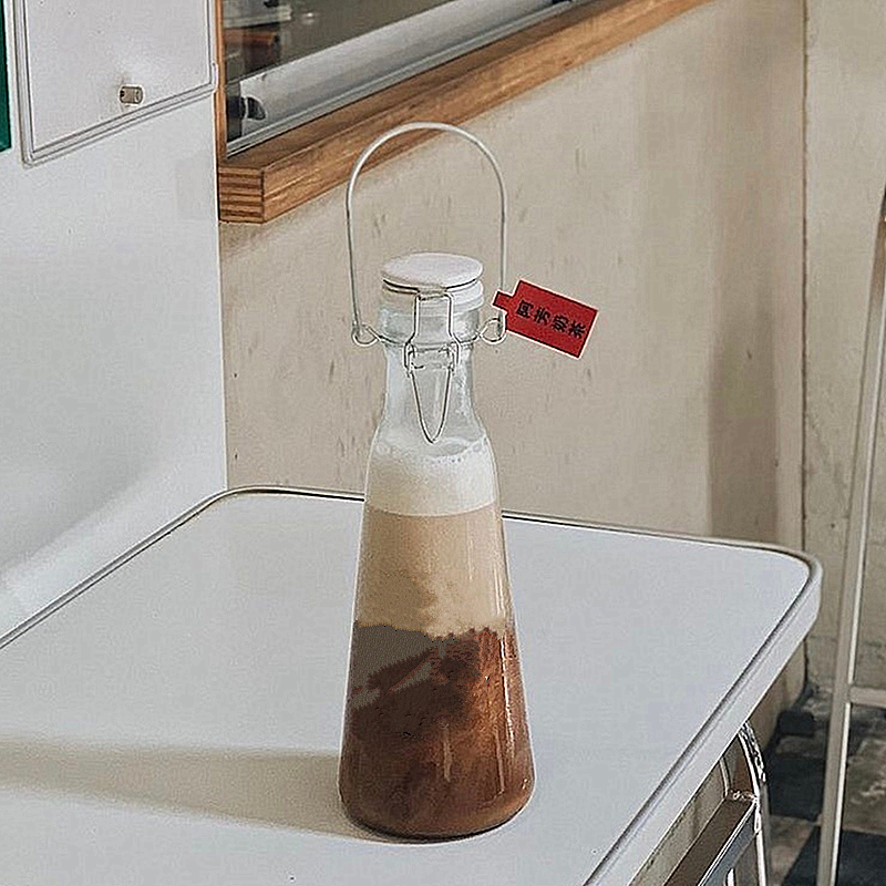 ins新款网红手提可爱空瓶奶茶瓶