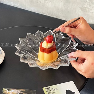 创意莲花水果盘家用客厅高档轻奢风糖果盘摆放零食盘高颜值干果盘