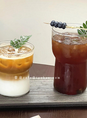 简约小众Dirty玻璃咖啡火炬杯网红高硼硅冰美式拿铁杯果汁饮料杯