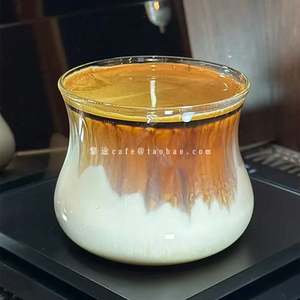 小众简约ins透明玻璃短笛杯咖啡