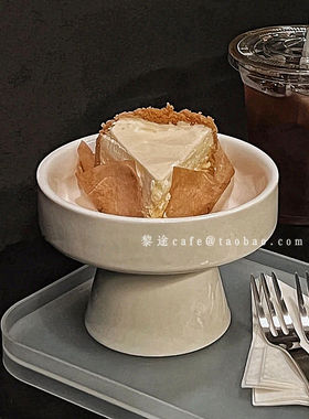 小众设计款ins风高脚甜品碗酸奶冰淇淋碗陶瓷布丁小吃碗雪糕杯子