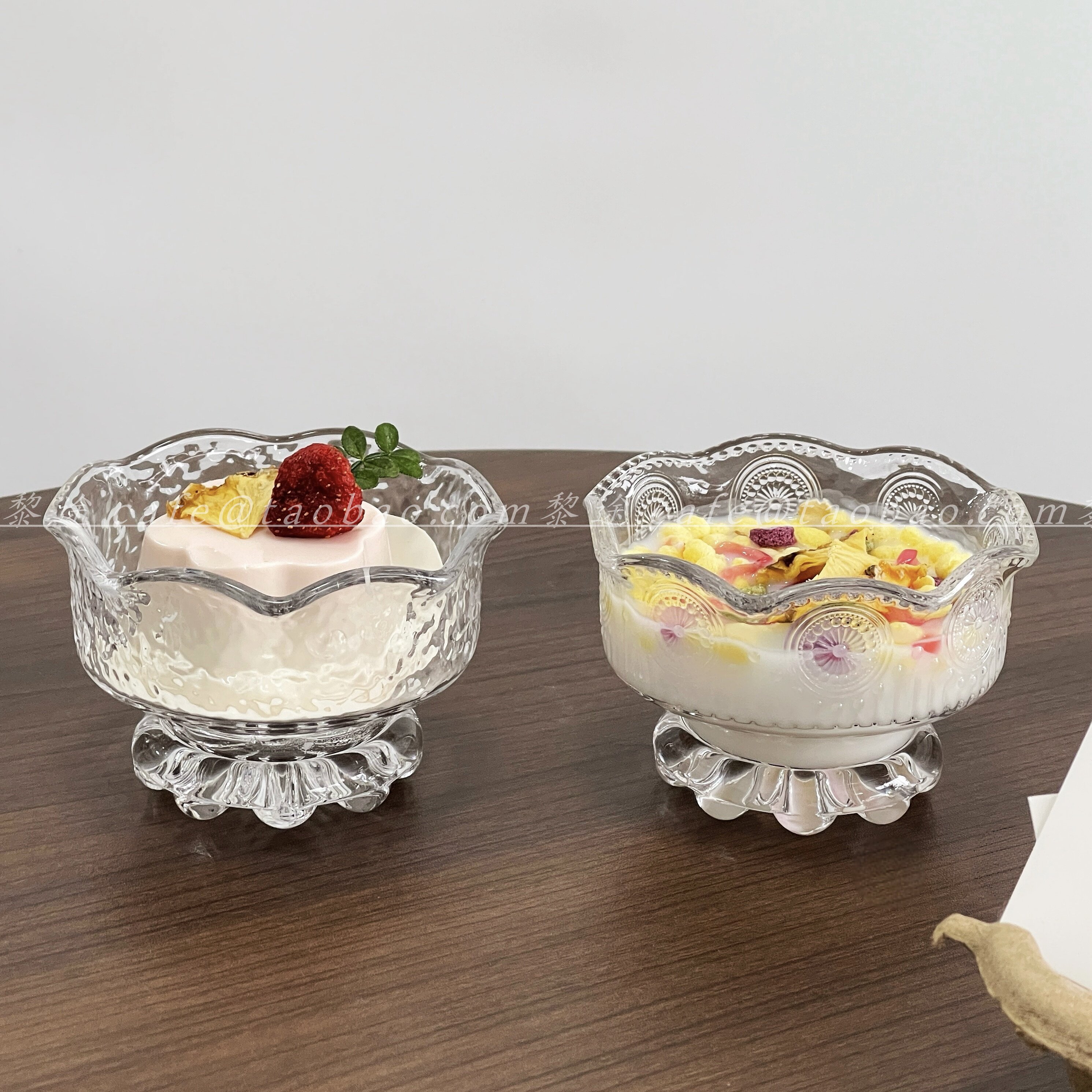 网红玻璃甜品碗雪糕碗