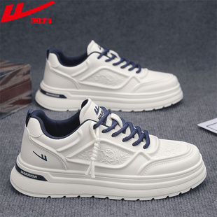 回力小白鞋男鞋2026新款春季皮面韩版潮流白色男士休闲板鞋子男款