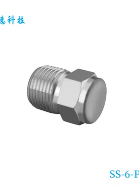 Swagelok世伟洛克（SS-6-P）螺纹管接头堵塞头3/8 in. NPT 外螺纹
