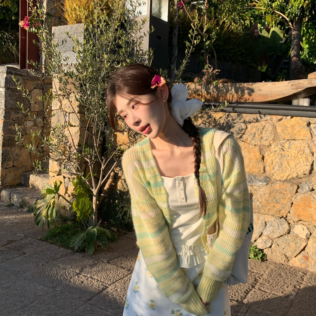 OMELET蛋卷-26年早春上新韩系复古百搭高级感印花短裙半身裙