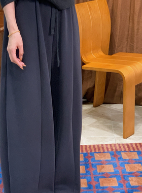 Vaoom-主图深灰色垂感懒懒甜妹色系加绒加厚休闲裤