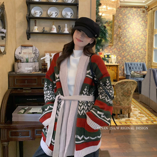 配腰绳 SUSAN 冬上新韩系复古秋冬慵懒精致加厚保暖毛衣