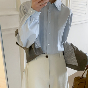 OMELET蛋卷-26年早春韩系甜美百搭重工刺绣打揽长袖衬衫